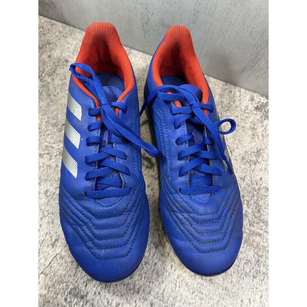 Adidas Jr. Predator Soccer Cleat Boys Sz 3.5 Youth Blue & Red